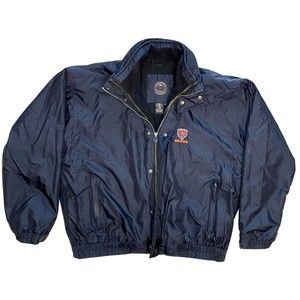 Stormtech Chicago Bears Logo Black Fleece Zip Out Nylon Jacket Coat XL Stormtex